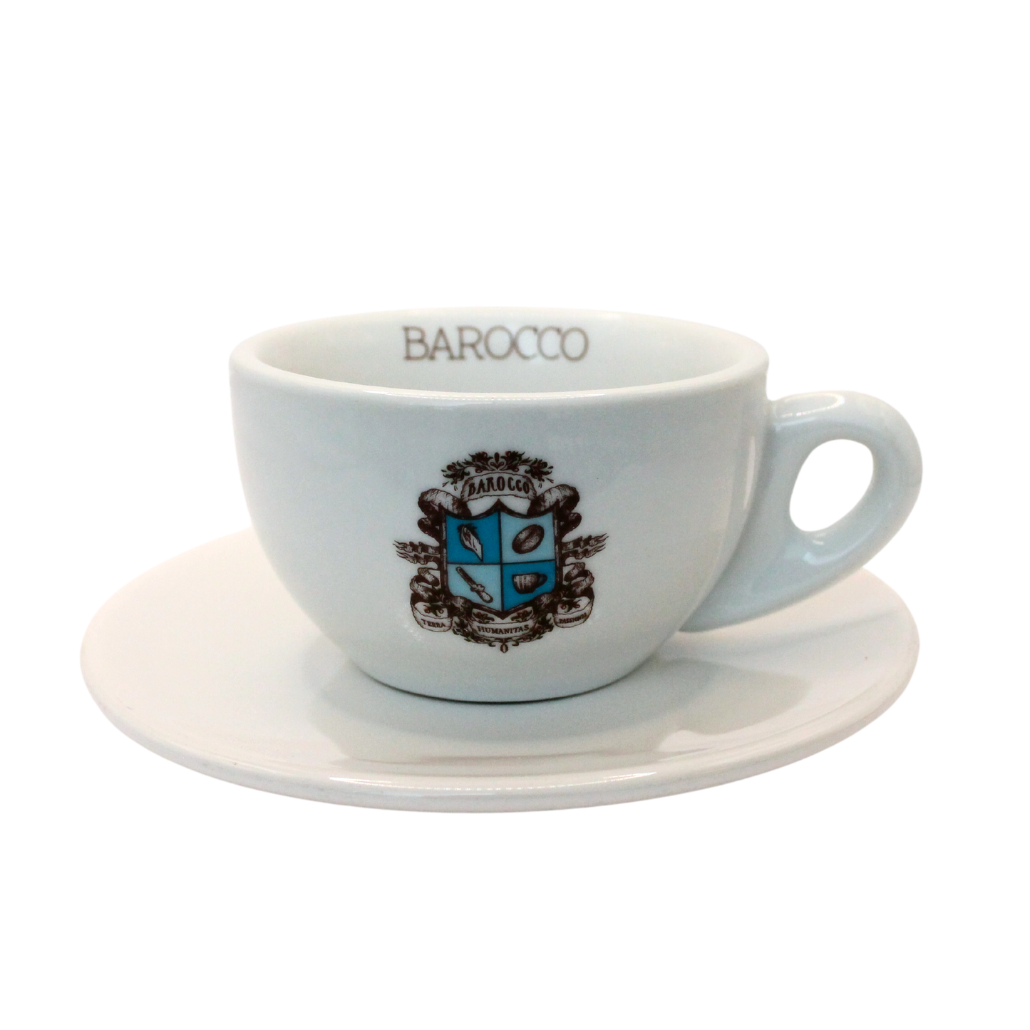 Porcelain - Latte - Cup - 290ml Barocco Logo x (6)