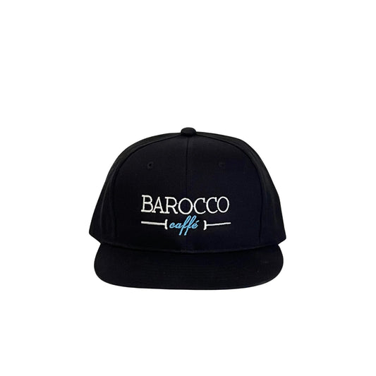 Barocco - Black Flat Peak Cap - 1pc