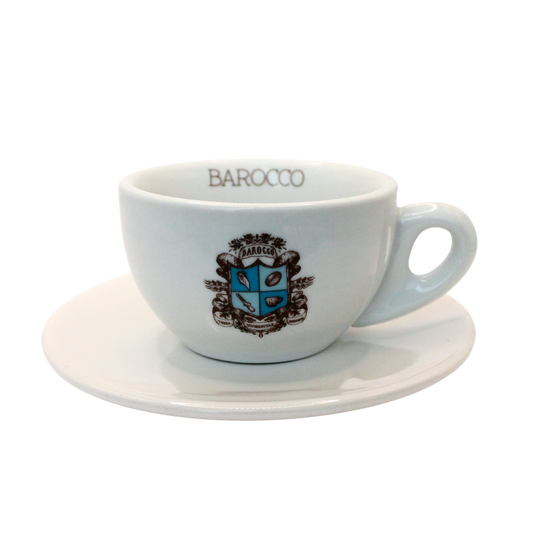 Porcelain - Latte - Cup - 290ml Barocco Logo x (6)