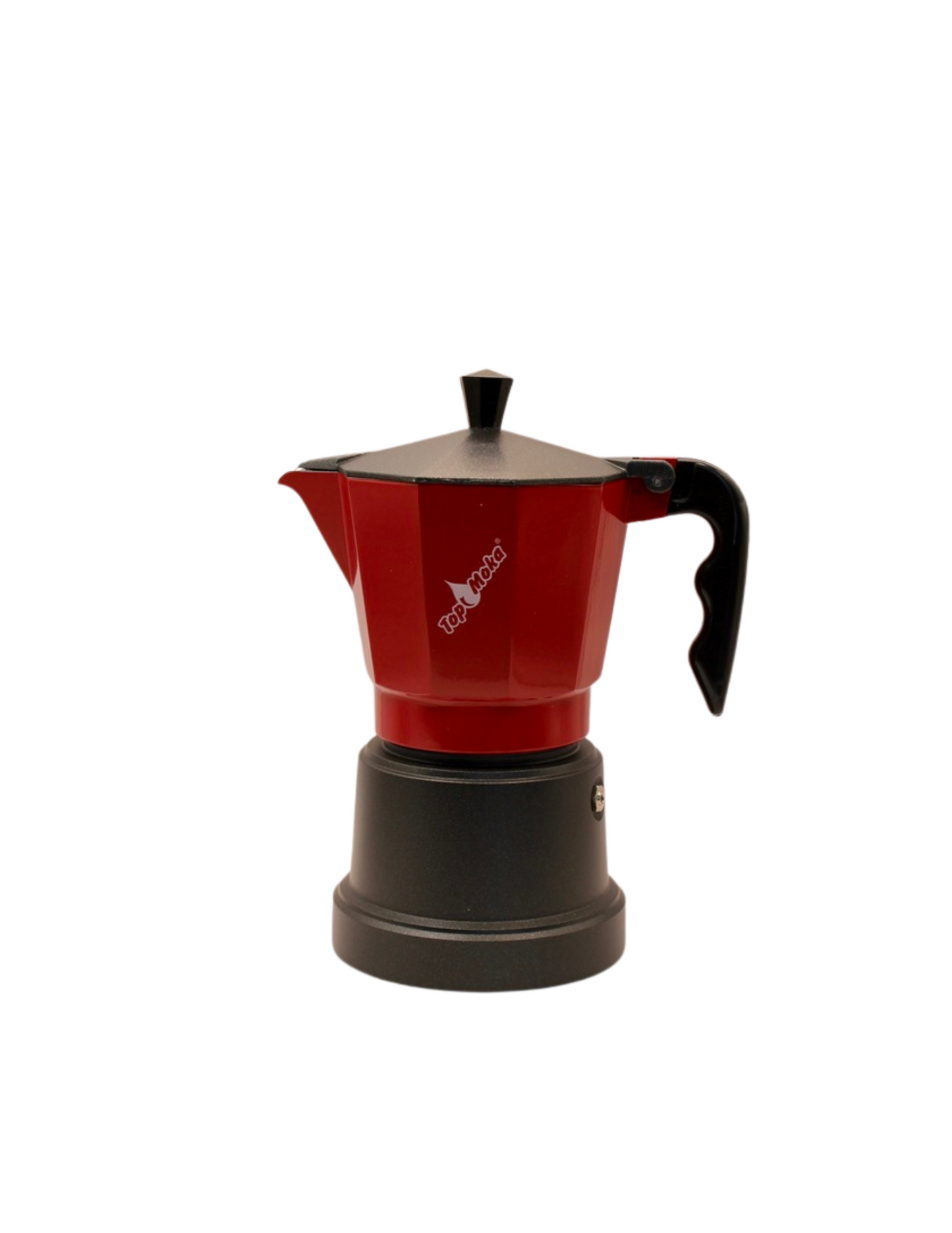 Top Moka - Black or Red/Black Teflon 6 cup